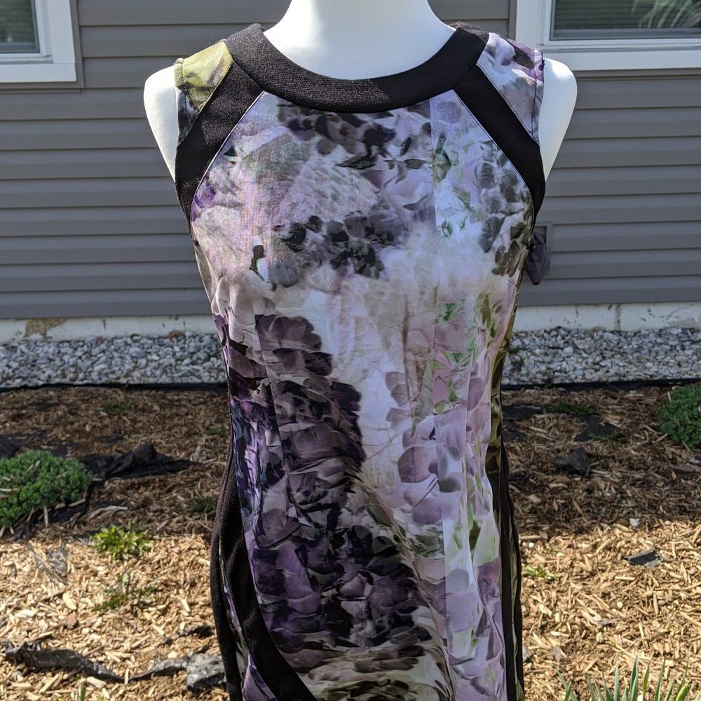 Sleeveless Botanical Bodycon Dress